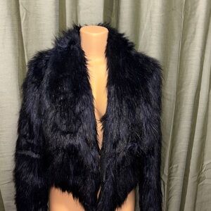 Women's Black Faux Fur Jacket